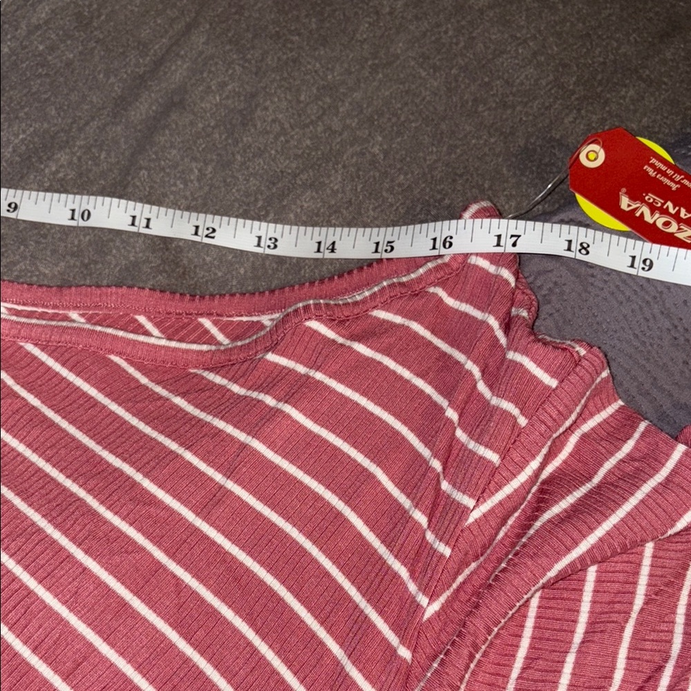 Pink Striped One-Shoulder Top - Picture 8 of 9